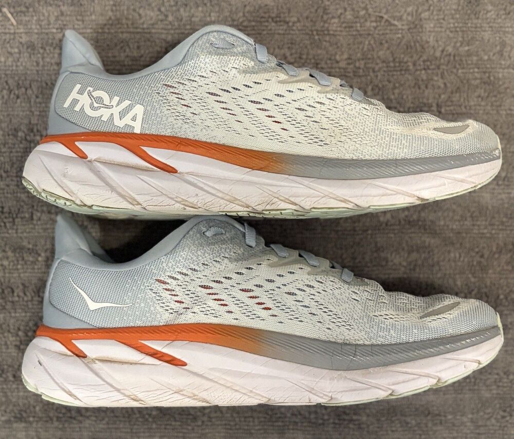 Hoka One One Clifton 8 Aquarelle Egglit Blue Running Shoes Women’s Size 8.5B